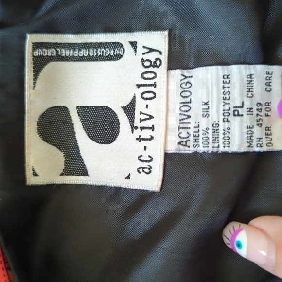 Vintage 100% Silk Activologyy zip up jacket - Picture 5 of 8